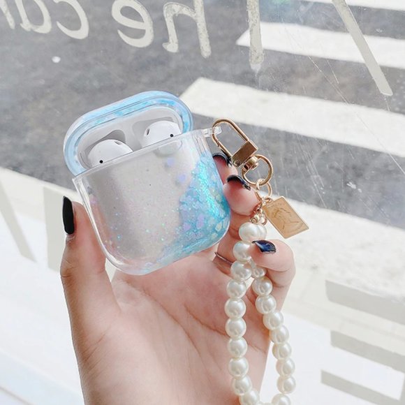 Glitter Liquid Quick Sand Airpods 1 2 Pro case - Picture 8 of 9